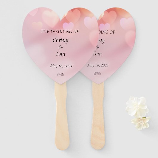 Set von Hochzeitsfans Fächer (Vorne und Hinten)