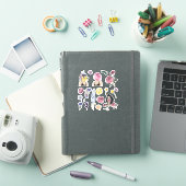 Set von hübschen Aufklebern mit Blumenstrauß Aufkleber (iPad Hülle)