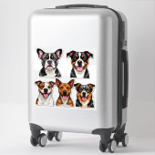 Set von Hunde-Aufklebern mit detaillierter Darstel Aufkleber (Koffer)