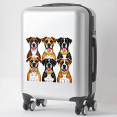 Set von Hunde-Aufklebern mit detaillierter Darstel Aufkleber (Koffer)