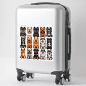 Set von Hunde-Aufklebern mit detaillierter Darstel Aufkleber (Koffer)