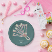 Set von Kletterdrähten Pappteller (Party)