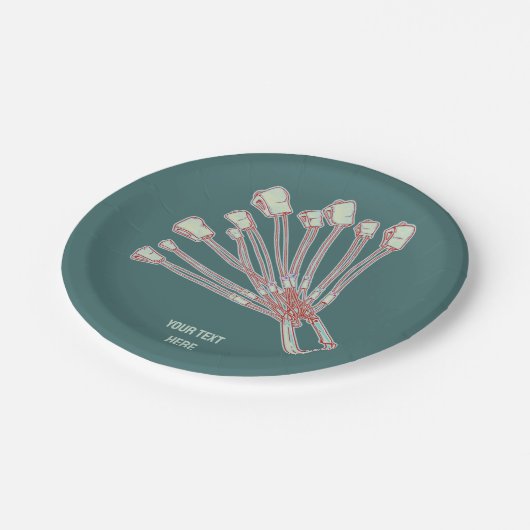 Set von Kletterdrähten Pappteller (Schrägansicht)