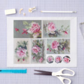 Set von Klien (1820-1929), Rose Seidenpapier (Handwerk)