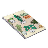 Set von niedlichen Haus Pflanze in Töpfen. Farbenf Notizblock (Rechte Seite)