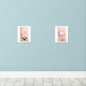 Set von Plakaten der geometrischen, minimalistisch (Holzboden)