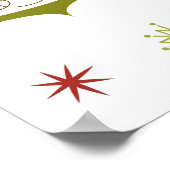 Set von Retro Weihnachtsschmuck Poster (Ecke)