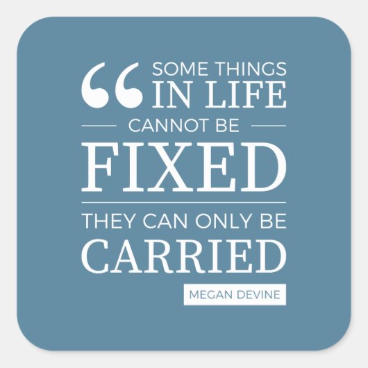 Set von sechs "kann nicht fixiert werden" Aufklebe Quadratischer Aufkleber (Vorderseite)