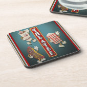 Set von sechs nostalgischen Theater-Untersetzer Getränkeuntersetzer (Linke Seite)