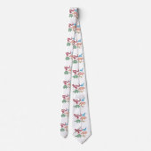 Set von Silhouetten verschiedener Dinosaurier Krawatte (Rückseite)