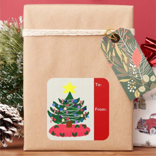 Set von Stickers Weihnachtsbaum mit Star Topper (Feiertag)
