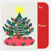 Set von Stickers Weihnachtsbaum mit Star Topper (Vorderseite)