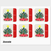 Set von Stickers Weihnachtsbaum mit Star Topper (Blatt)