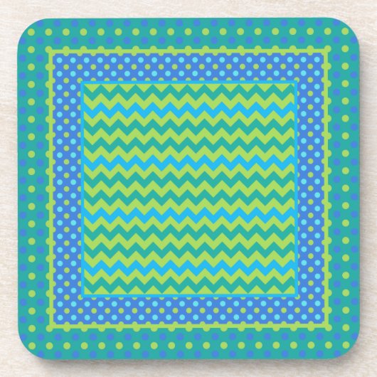 Set von Untersetzer: Mix'n'Match Chevrons, Polka D Untersetzer (Vorderseite)