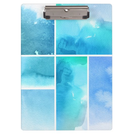 Set von Watercolor abstrakte handgemalte 2 Klemmbrett (Vorderseite)
