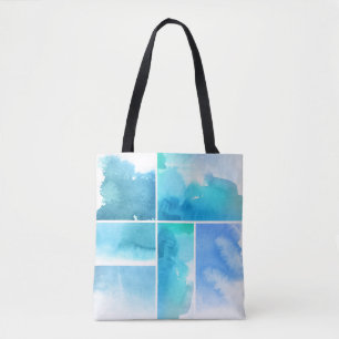 Set von Watercolor abstrakte handgemalte 2 Tasche