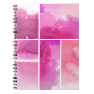 Set von Watercolor abstrakte handgemalte 3 Notizblock