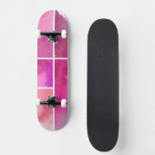 Set von Watercolor abstrakte handgemalte 3 Skateboard (Vorderseite)
