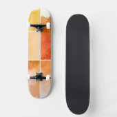 Set von Watercolor abstrakte handgemalte 4 Skateboard (Vorderseite)