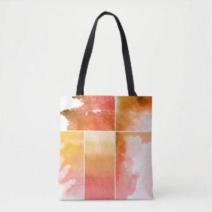 Set von Watercolor abstrakte handgemalte 4 Tasche