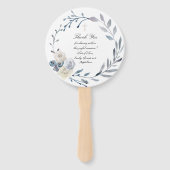 Set von zehn blauen Aquarellbildern Taufe Fächer (Rückseite)