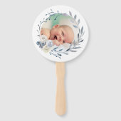 Set von zehn blauen Aquarellbildern Taufe Fächer (Vorderseite)