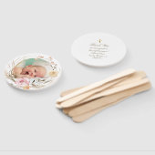 Set von zehn boho Blume Taufe Fächer (Non-assembled)