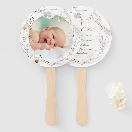 Set von zehn empfindlichen Wildblumen Taufe Fächer (Vorne und Hinten)