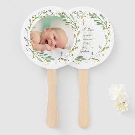 Set von zehn grünen Imitaten Glitzer Taufe Fächer