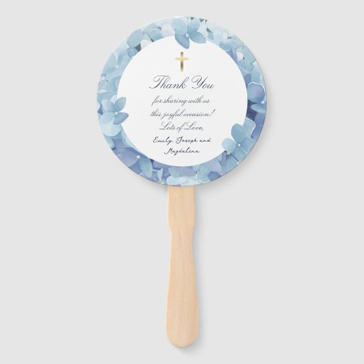 Set von zehn Hydrangea-Rahmen Taufe Fächer (Rückseite)