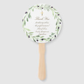 Set von zehn Olivenhainen Taufe Fächer (Rückseite)