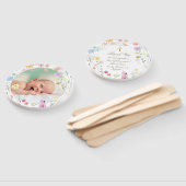 Set von zehn pastellfarbenen Wildblumen Taufe Fächer (Non-assembled)