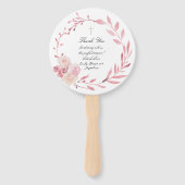 Set von zehn rosa Aquarellrahmen Taufe Fächer (Rückseite)