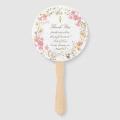 Set von zehn rosa Blume bilden einen Rahmen für Ta Fächer (Rückseite)