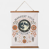 Set von zwei Wandteppichen - Boho Magic Moon & Nat Wandteppich Mit Holzrahmen (Vorderseite)