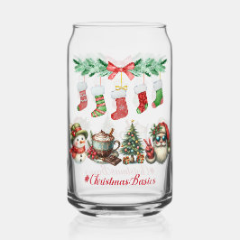 Set-Weihnachtsbasiken aus Trinkbehälter Dosenglas
