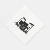 Set weiß Monogramm Serviette (Ecke)
