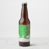 Set Weißer Reinder bearbeiten Name Grün Bierflaschenetikett (Vorderseite)