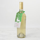 Set Weißer Reinder bearbeiten Name Grün Flaschenanhänger (Angewinkelt)