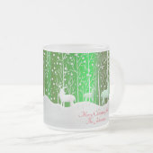 Set Weißer Reinder bearbeiten Name Grün Mattglastasse (VorderseiteRechts)