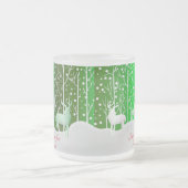 Set Weißer Reinder bearbeiten Name Grün Mattglastasse (Mittel)