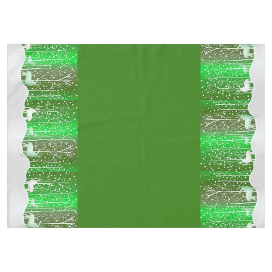Set Weißer Reinder bearbeiten Name Grün Tischdecke (Vorderseite (Horizontal))