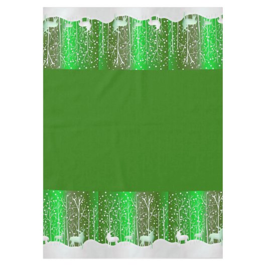 Set Weißer Reinder bearbeiten Name Grün Tischdecke (Vorderseite)