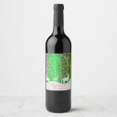 Set Weißer Reinder bearbeiten Name Grün Weinetikett (Vorderseite)