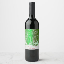 Set Weißer Reinder bearbeiten Name Grün Weinetikett