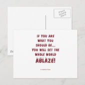 Set World Ablaze! Postkarte (Vorne/Hinten)
