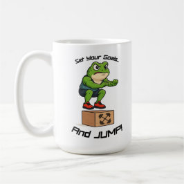 Set Your Goals And Jump - Male Frog Box Jump Kaffeetasse