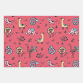 Set zum Abpacken von zusammengestellten Tieren Geschenkpapier Set (Vorderseite 2)