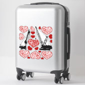 Set zum Aufklebern der Herzsticker-Liebe Aufkleber (Koffer)