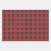 Set zum Karierten Umschlagpapier von Rot-Grün (3) Geschenkpapier Set (Vorderseite)